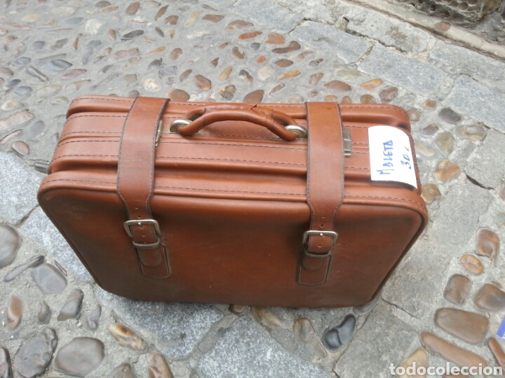 Vintage: Maleta de s&iacute;mil piel - Foto 1