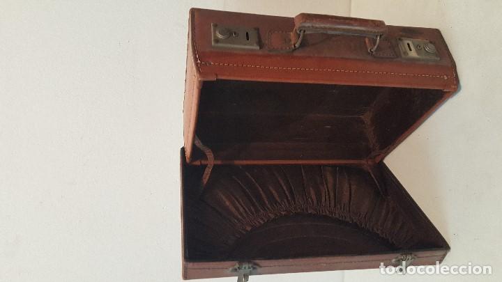 Vintage: MALETA CUERO ANTIGUA - Foto 2