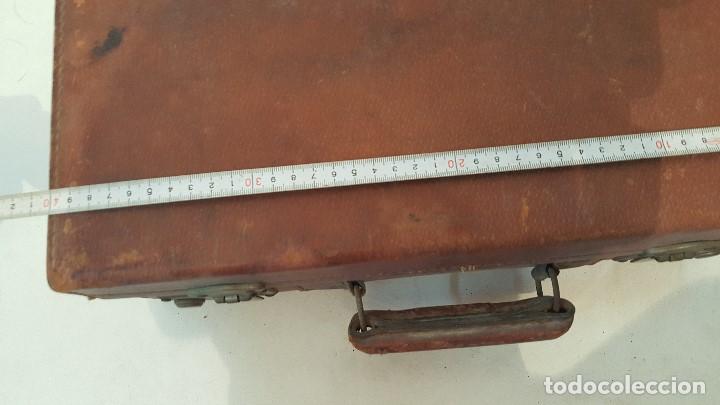 Vintage: MALETA CUERO ANTIGUA - Foto 11