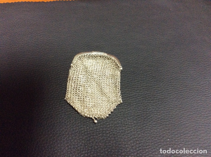 Vintage: Monedero de plata antiguo con 3 compartimento diferente. - Foto 1