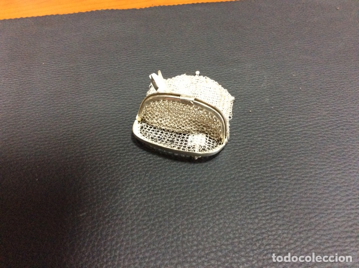 Vintage: Monedero de plata antiguo con 3 compartimento diferente. - Foto 2