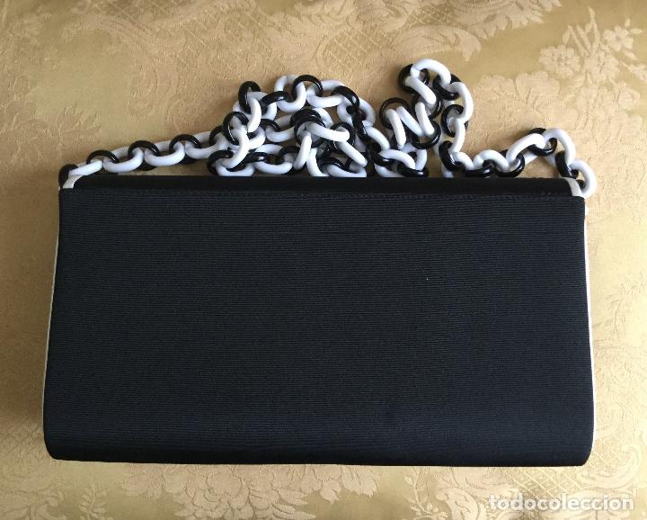 Vintage: BOLSO A&Ntilde;OS 80 NEGRO Y BLANCO - Foto 5