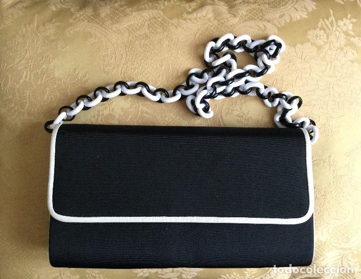Vintage: BOLSO A&Ntilde;OS 80 NEGRO Y BLANCO - Foto 6