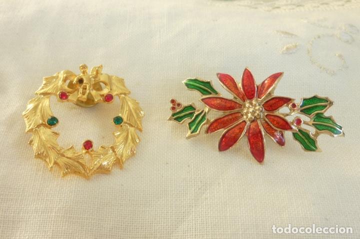 Vintage: Lote de dos pin vintage navide&ntilde;os - Foto 1