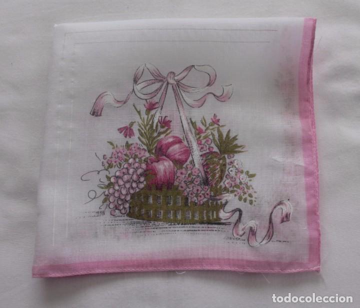 Vintage: PA&Ntilde;UELO DE ALGODON CON FLORES-A&ntilde;os 80 - Foto 1