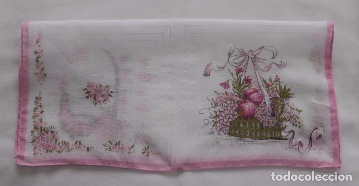 Vintage: PA&Ntilde;UELO DE ALGODON CON FLORES-A&ntilde;os 80 - Foto 2