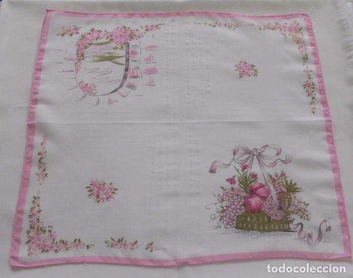 Vintage: PA&Ntilde;UELO DE ALGODON CON FLORES-A&ntilde;os 80 - Foto 5
