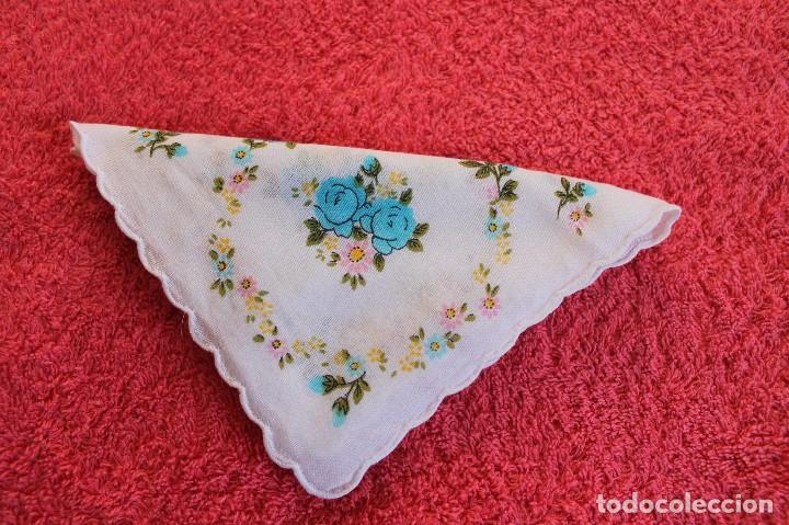 Vintage: PA&Ntilde;UELO DE ALGODON CON FLORES-A&ntilde;os 70 - Foto 1