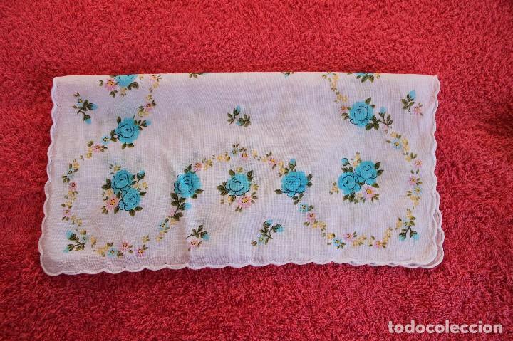Vintage: PA&Ntilde;UELO DE ALGODON CON FLORES-A&ntilde;os 70 - Foto 3