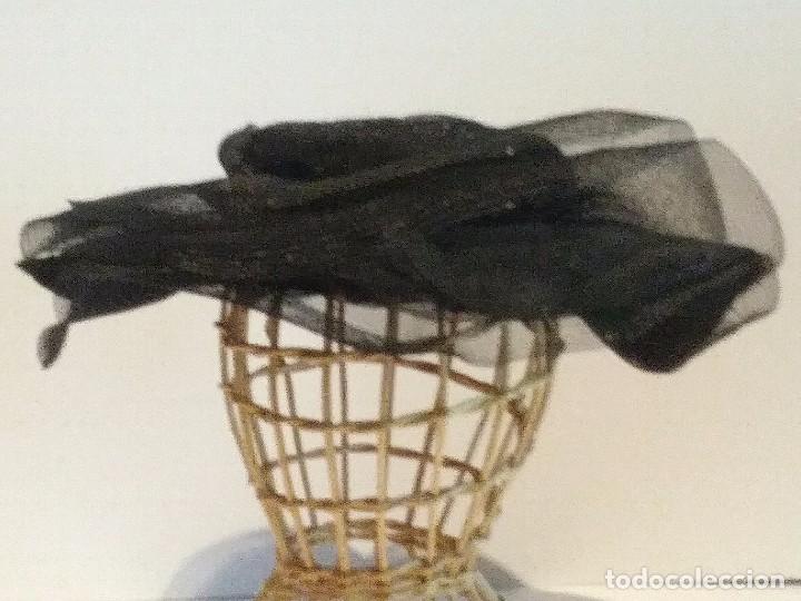 Vintage: Antiguo sombrero de nylon negro - Foto 1