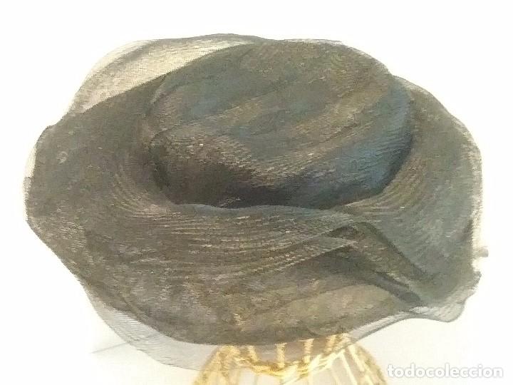 Vintage: Antiguo sombrero de nylon negro - Foto 6