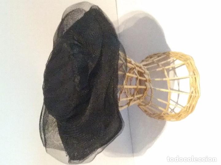 Vintage: Antiguo sombrero de nylon negro - Foto 14