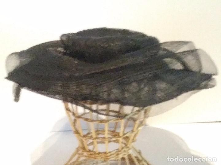 Vintage: Antiguo sombrero de nylon negro - Foto 17