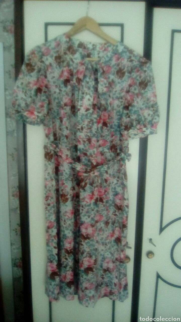 Vintage: VESTIDO SE&Ntilde;ORA A&Ntilde;OS 70 - Foto 1