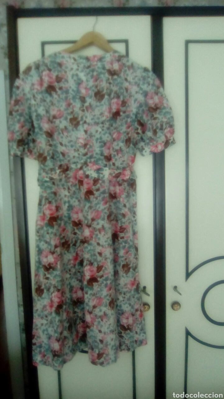 Vintage: VESTIDO SE&Ntilde;ORA A&Ntilde;OS 70 - Foto 2