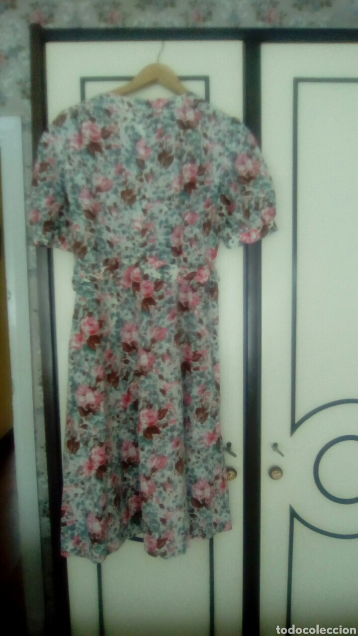 Vintage: VESTIDO SE&Ntilde;ORA A&Ntilde;OS 70 - Foto 3