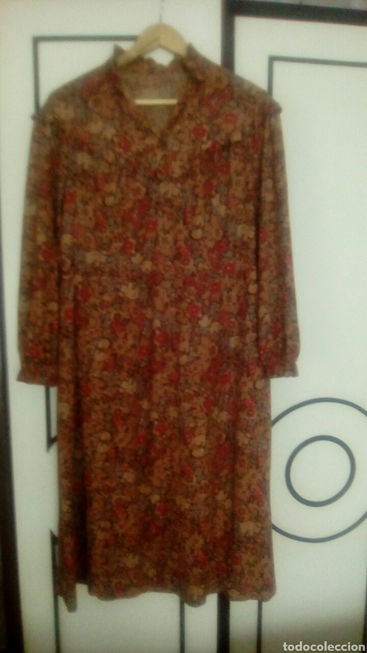 Vintage: VESTIDO DE SE&Ntilde;ORA A&Ntilde;OS 70 - Foto 2