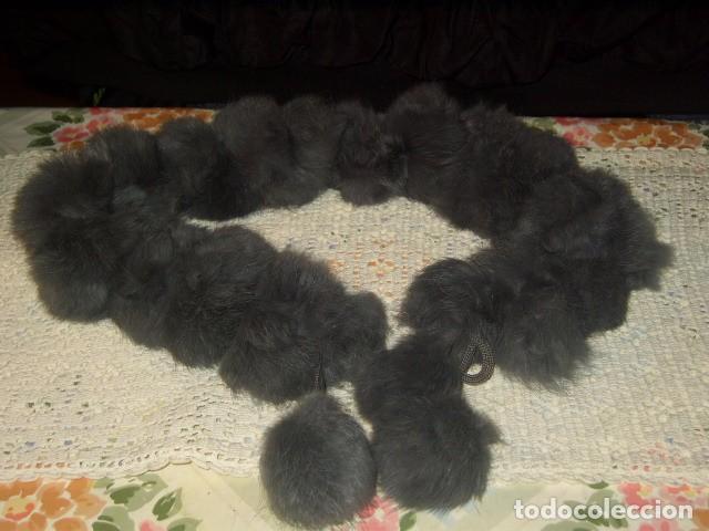 Vintage: CUELLO BOLAS DE PIEL DE CONEJO. - Foto 1