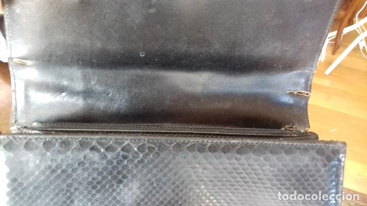 Vintage: ANTIGUO BOLSO DE PIEL. NEGRO. - Foto 7