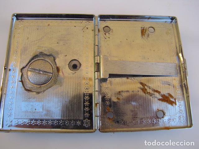 Vintage: Pitillera metal y esmalte hor&oacute;scopo piscis - Foto 3