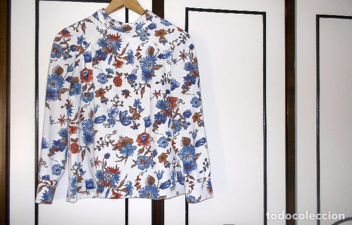 Vintage: CAMISA ESTAMPADA DE SE&Ntilde;ORA-A&Ntilde;OS 70 - Foto 3