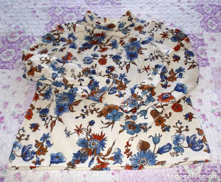 Vintage: CAMISA ESTAMPADA DE SE&Ntilde;ORA-A&Ntilde;OS 70 - Foto 7