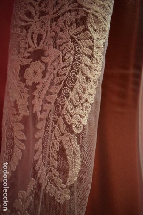 Vintage: Espectacular abrigo / velo de novia en encaje de Granada con tramaje simil encaje de Bruselas - Foto 15 - 103728727