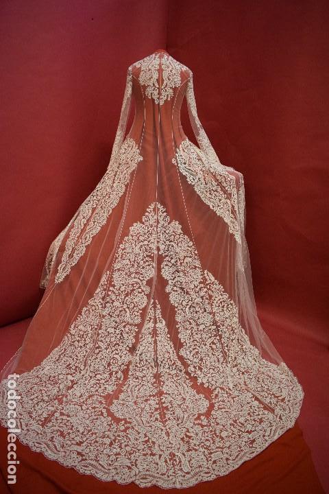 Vintage: Espectacular abrigo / velo de novia en encaje de Granada con tramaje simil encaje de Bruselas - Foto 17 - 103728727