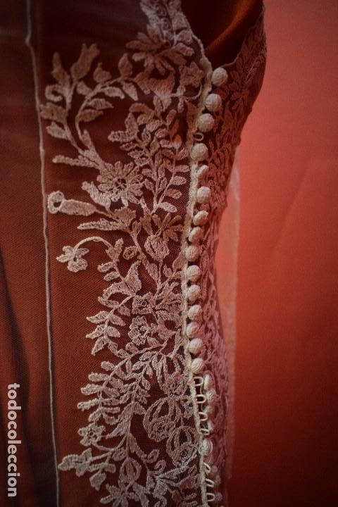 Vintage: Espectacular abrigo / velo de novia en encaje de Granada con tramaje simil encaje de Bruselas - Foto 23 - 103728727