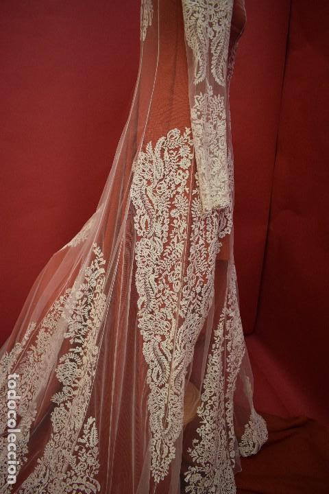 Vintage: Espectacular abrigo / velo de novia en encaje de Granada con tramaje simil encaje de Bruselas - Foto 27 - 103728727