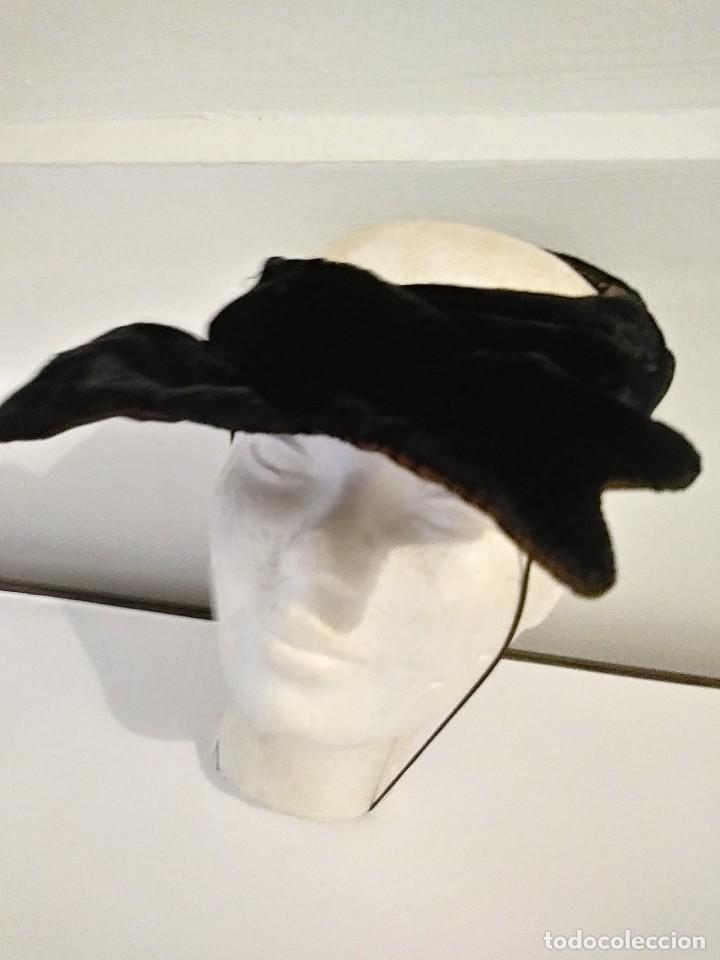 Vintage: tocado de terciopelo negro - Foto 5