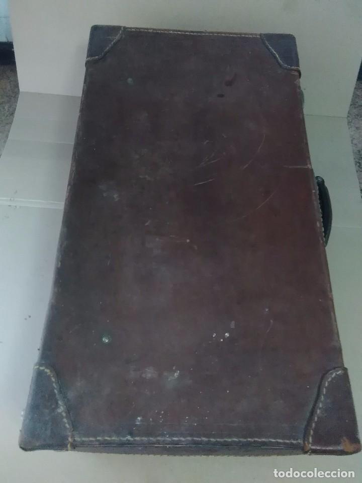 Vintage: Maleta de cuero antigua - Foto 1