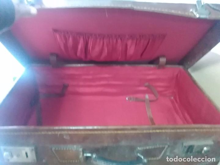 Vintage: Maleta de cuero antigua - Foto 4