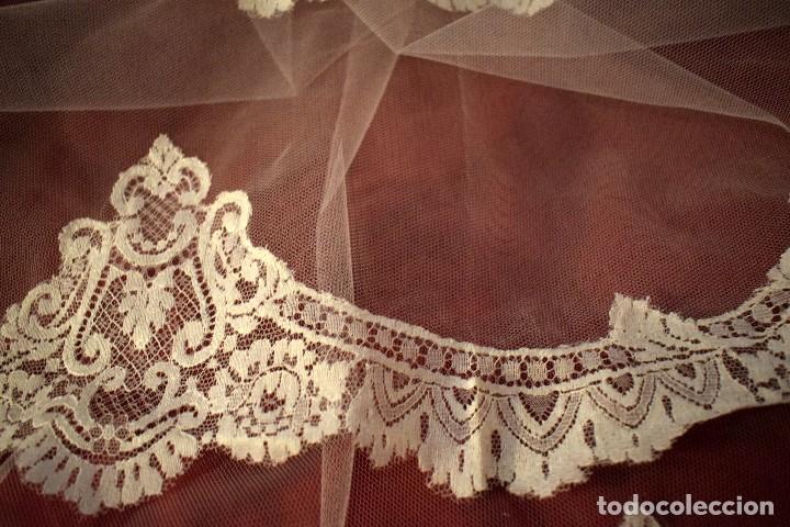 Vintage: Velo de novia o imagen virgen medida aprox 3,60 x 2,50 mtr Nuevo sin uso. Fabricación española. - Foto 3 - 105316903