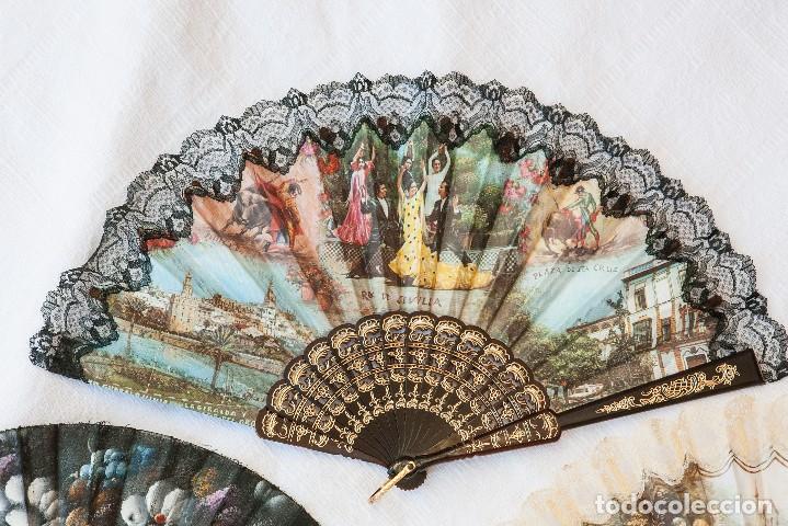 Vintage: FANT&Aacute;STICA COLECCI&Oacute;N DE 7 ABANICOS Y 1 PAY PAY - Foto 6