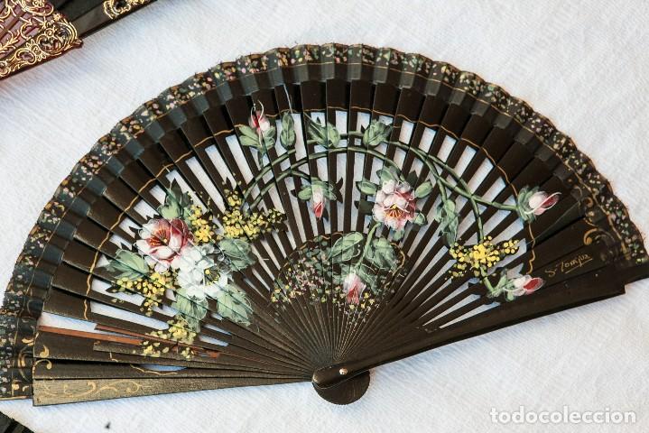 Vintage: FANT&Aacute;STICA COLECCI&Oacute;N DE 7 ABANICOS Y 1 PAY PAY - Foto 9