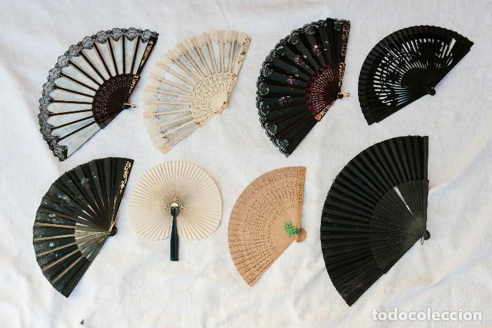 Vintage: FANT&Aacute;STICA COLECCI&Oacute;N DE 7 ABANICOS Y 1 PAY PAY - Foto 17