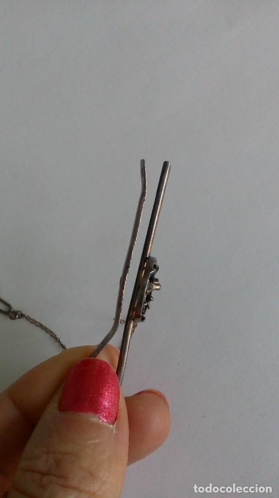 Vintage: Pisacorbatas de plata con cabeza de ciervo - Foto 2