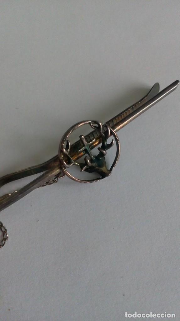 Vintage: Pisacorbatas de plata con cabeza de ciervo - Foto 6