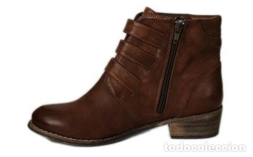 Botines mujer con hebilla Incu marrón Talla 36 Color MARRON