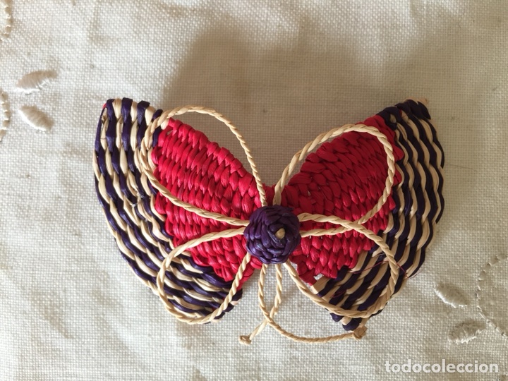 Vintage: Pasador pelo vintage, rafia - Foto 4
