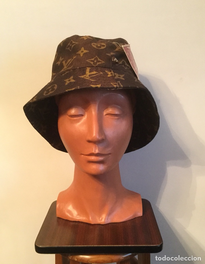Vintage: GORRO, SOMBRERO DE LONA MARR&Oacute;N CON LOGOS - Foto 2