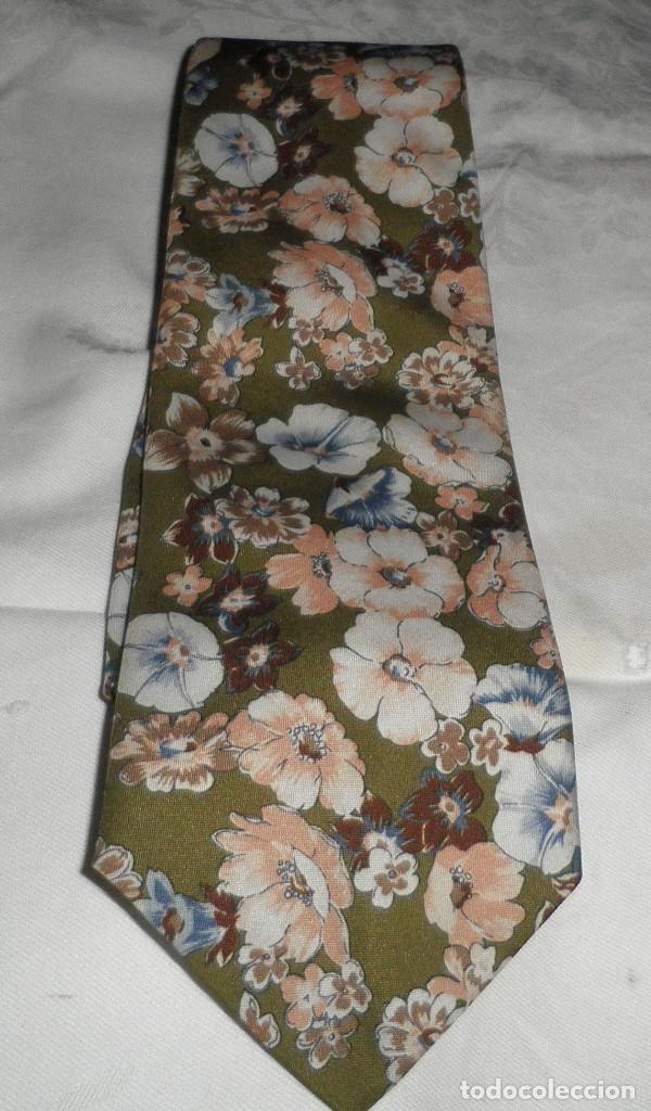 Vintage: corbata seda natural hecha a mano - Foto 1