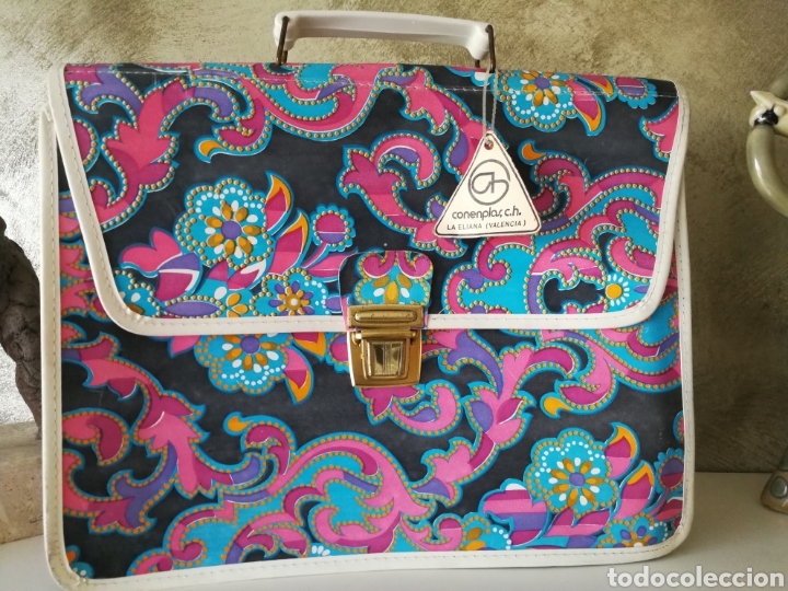 Vintage: CARTERA ESCOLAR RETRO VINTAGE - Foto 5