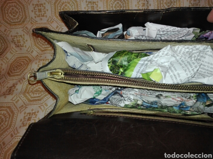 Vintage: BOLSO DE COCODRILO A&Ntilde;OS 50. - Foto 6