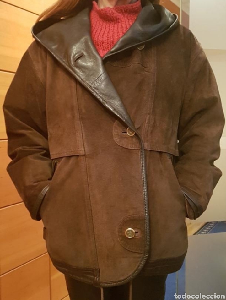 Vintage: Chaqueta de ante y cuero - Foto 1