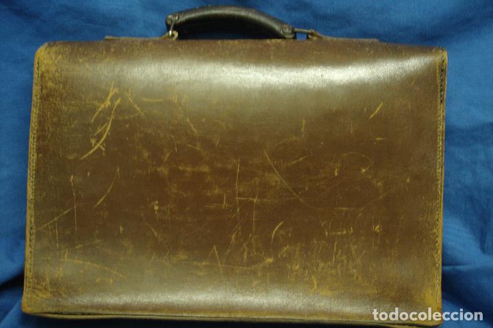 Vintage: ANTIGUA CARTERA DE CUERO - Foto 4