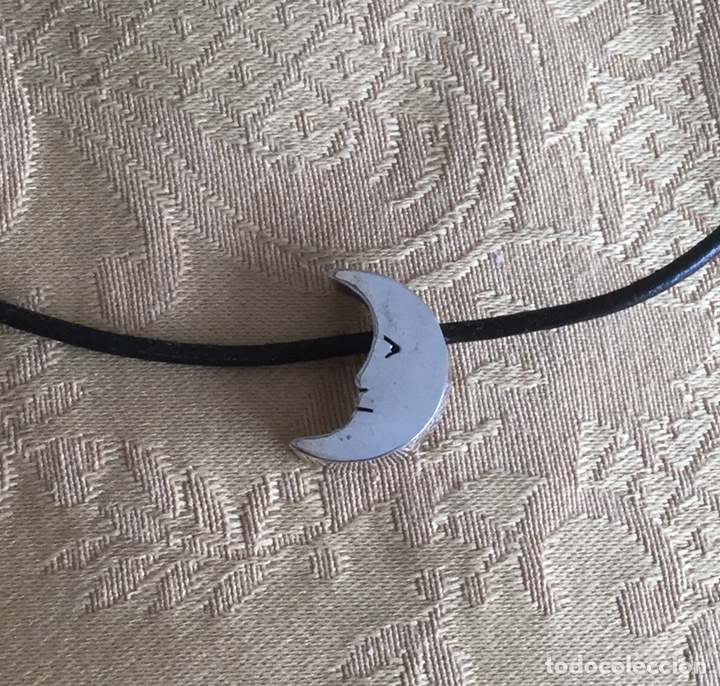 Vintage: COLGANTE DE PLATA DE LEY CON FORMA DE LUNA - Foto 5