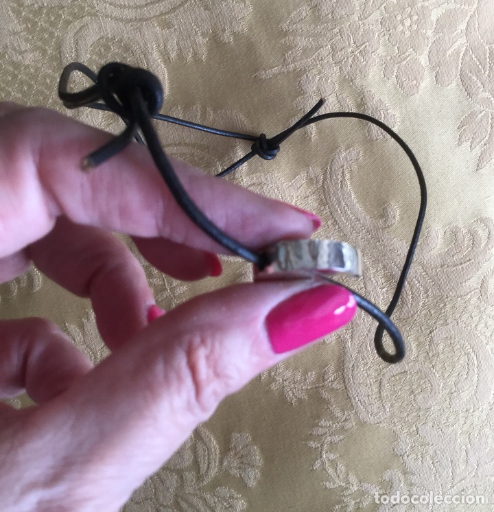 Vintage: COLGANTE DE PLATA DE LEY CON FORMA DE LUNA - Foto 6