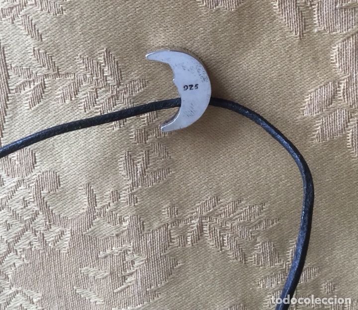 Vintage: COLGANTE DE PLATA DE LEY CON FORMA DE LUNA - Foto 8